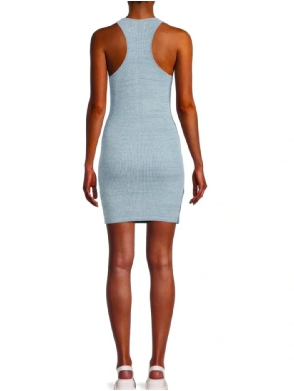 LE ORE Rimini Racerback Bodycon Mini Dress - Size Small - Blue/Gray - Picture 2 of 3